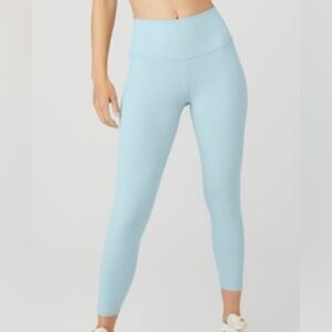 Alo yoga 7/8 high-waist airbrush leggings chalk blue size medium